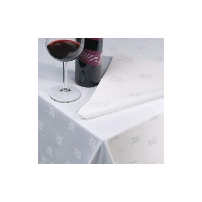 Set of 6 Napkins Ivy Leaf White - 100% Egyptian