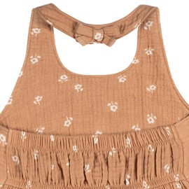 Gerber Gerber Baby Girls Toddler Halter Neck Gauze Romper Jumpsuit, Floral, 2T