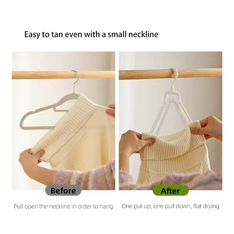 sosame Set of 4 Japanese Folding Hangers - With Foldable