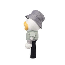 KAKAO FRIENDS GOLF Urban Solid Costume Driver Head Cover, Character Golf Club Cover, Soft Microfiber Cover, with Golf Tee Holder (Tube)