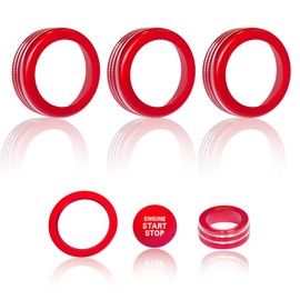 YiXunTen for Toyota Tacoma 2024 2025 8" Screen for Toyota 4Runner 2025 Accessories Interior Engine Start Switch Knob AC Cover Aluminum Alloy Red