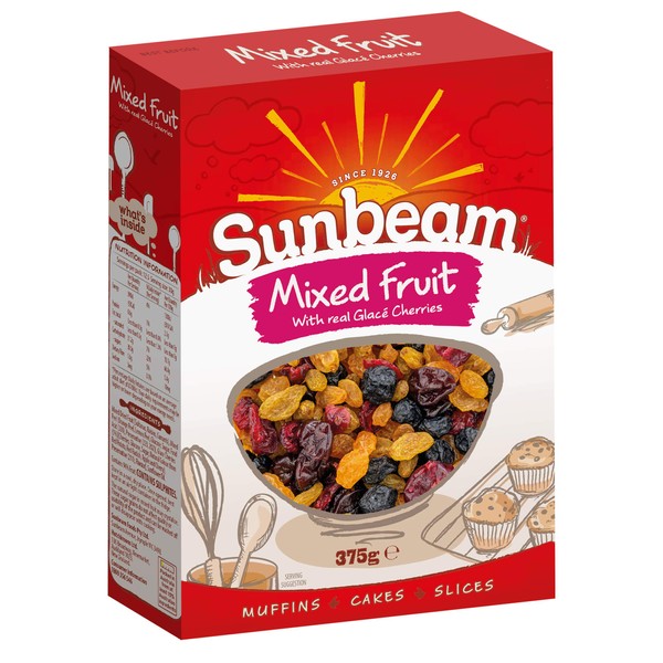 Sunbeam Dried Mixed Fruit 375g.