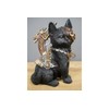 Steampunk Black Cat Ornament Home Decor Sculpture Woodland Statue Gift