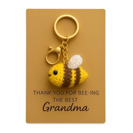 Edizzone Grandma Gifts, Birthday Gifts For Grandma, Funny Bee Keychain from Granddaughter and Grandson