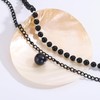 Gothic Layered Necklace for Women – Black Beaded Choker and