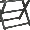 Homeroots Earth Friendly Dark Gray Folding Luggage Rack With Gray