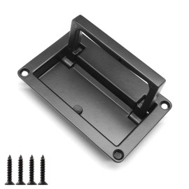 Murtenze Black Recessed Pull Handles Hatches Flush Pull Handle for Drawer Access Deck Hatch Toolbox(1 Pack, Small, 95mmx60mm)