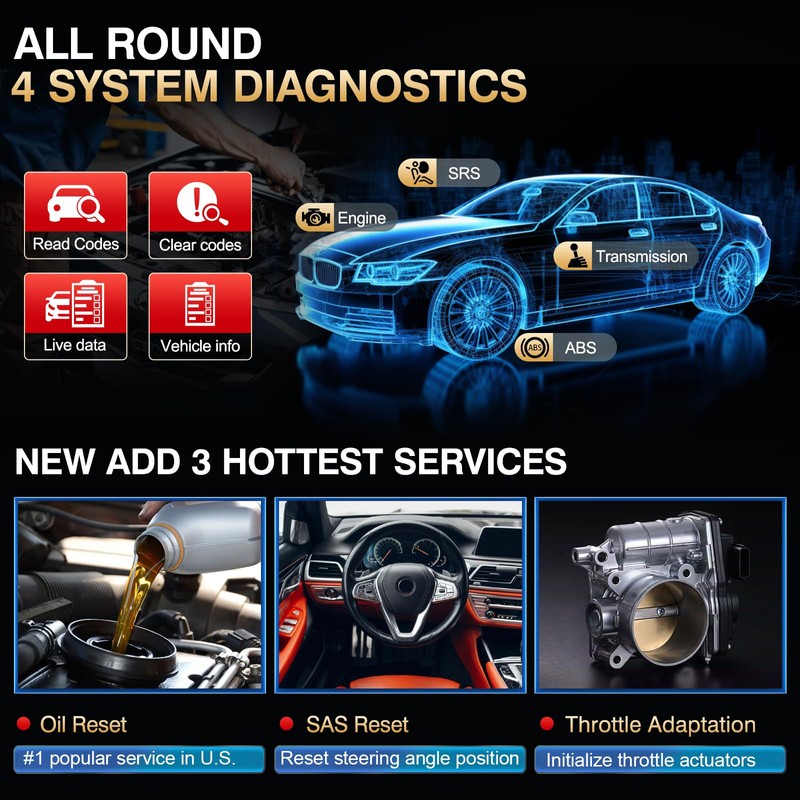 LAUNCH LAUNCH CRP123 V2.0 Elite OBD2 Scanner-2025 New Model Engine/ABS/SRS/Transmission