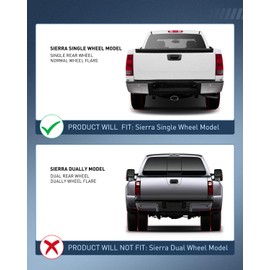 Nilight Taillight Assembly Compatible with 2007 2008 2009 2010 2011 2012 2013 GMC Sierra 1500 2500HD 3500HD Rear Lamp Replacement OE Style Driver Side