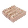 Cylinder Socket Toy Beech Wood Educational Knobbed Cylinders Blocks for