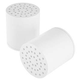 SR SUN RISE 20-Stages Shower Filter Replacement Cartridges - Universal Fit for Most Shower Head Filters, Reduces Chlorine & Chemicals, pH Balanced Water for Soft Skin & Healthy Hair（2-Pack）