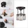 LNC Flush Mount Ceiling Light Fixture,Farmhouse Mason Jar Glass Pendant