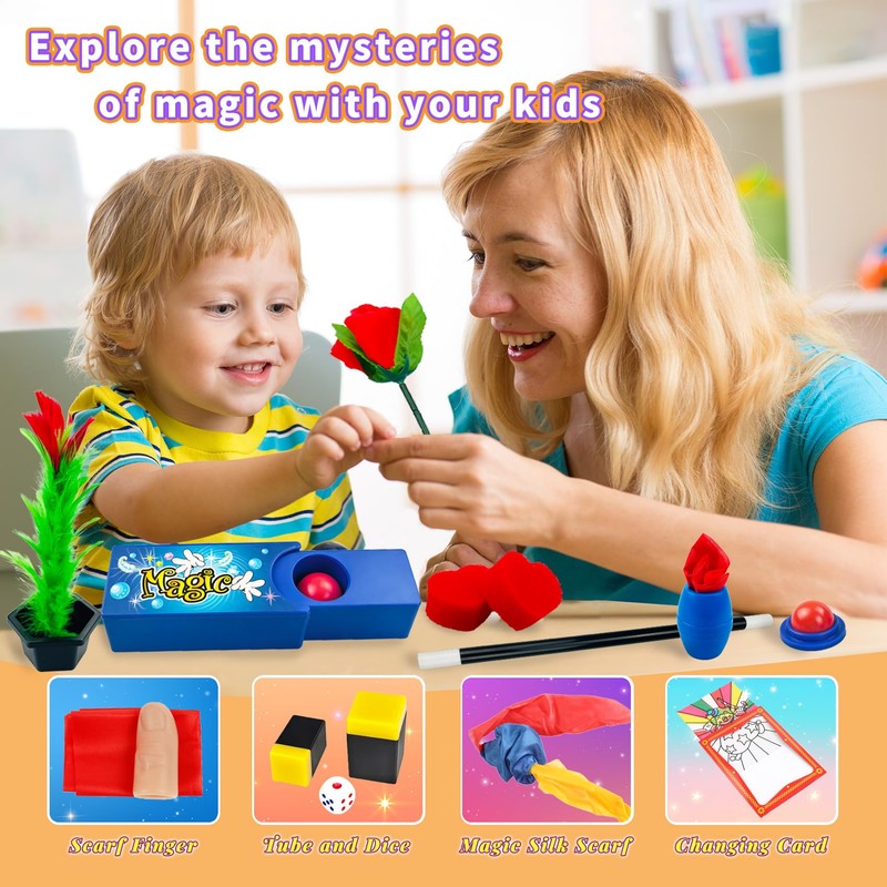 Mekkyes Magic Box - 80+ Magic Tricks Set for Children