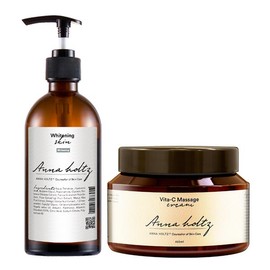 Anna Holtz Women Girls Whitening Skin 300ml Vitamin C Massage Cream 420g 2 Type Set Whitening Whitening Functional Cosmetics / 안나홀츠 여성 여자 미백 스킨 300ml 비타민C 마사지 크림 420g 2종 세트 화이트닝 미백 기능성 화장품