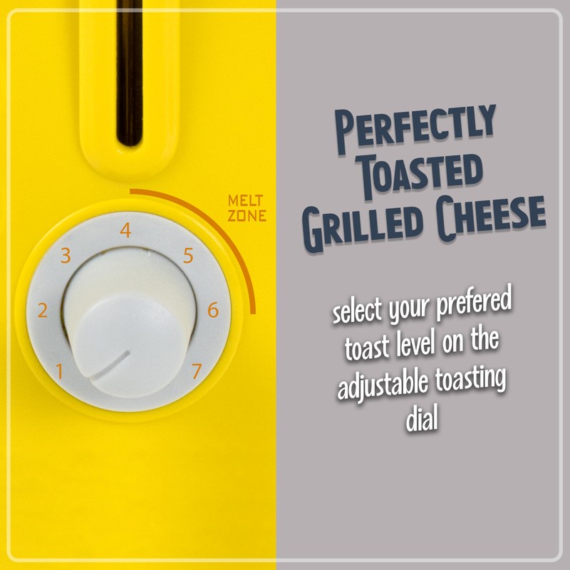 Nostalgia Grilled Cheese Toaster with Easy-Clean Toaster Baskets and Adjustable