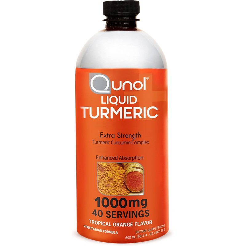 Qunol Liquid Turmeric Curcumin with Black Pepper 1000 Milligram, Supports