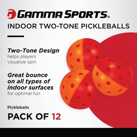 GAMMA Two Tone Recreation Training Outdoor Pickleball 12/Pk