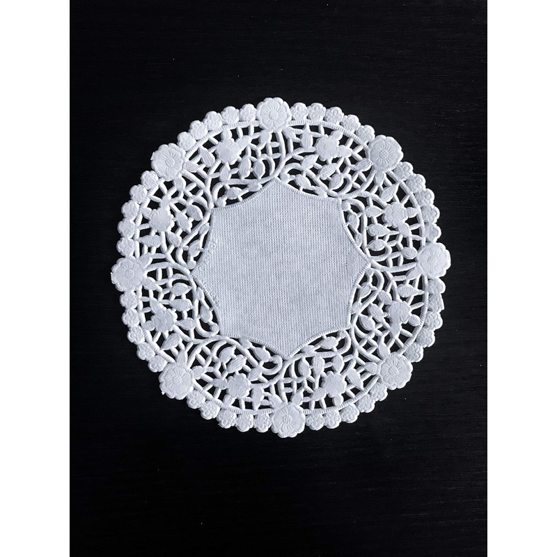 White Round Paper Lace Doilies (Pack of 100) by The