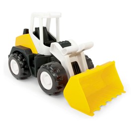 Wader 35364 Tech Truck Wheel Loader with Front Shovel, Sturdy Excavator with Steel Axles, Approx. 26 x 14.5 x 19 cm, Yellow, from 12 Months, Ideal as a Gift for Creative Play
