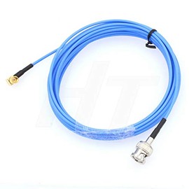 HangTon Male BNC to 90-Degree Microdot 10-32 Cable for Accelerometer Transducer Acoustic Vibration Test (5m, Angled)