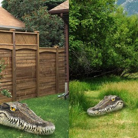 GARTENGERATE Pond Floating Alligator Head Decoy, Outdoor Pools Float Fake Gator Head,Crocodile Head for Decorations,Swimming Pool,Koi Pools, 13 x 5.5 x 2.8 Inches