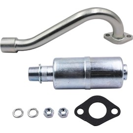 New Center Rear Exhaust With Muffler Compatible with Predator 212cc, GX160, GX200