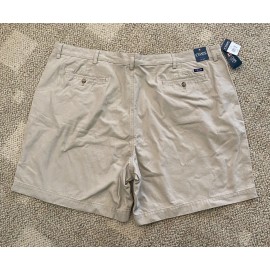 CHAPS Flat Front Shorts Casual Hudson Tan 21500BNT Mens Big Size 50B 100% Cotton