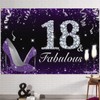 HAMIGAR 6x4ft Happy 18th Birthday Banner Backdrop - 18 &