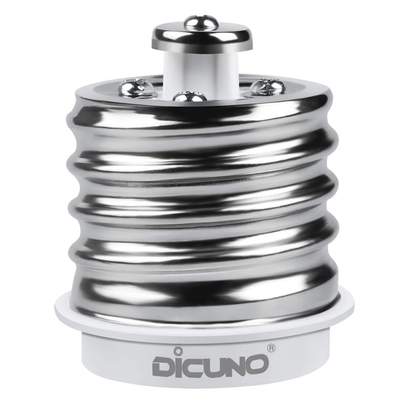 DiCUNO E39 to E26 Base Conversion Adapter, Bulb Socket, Max