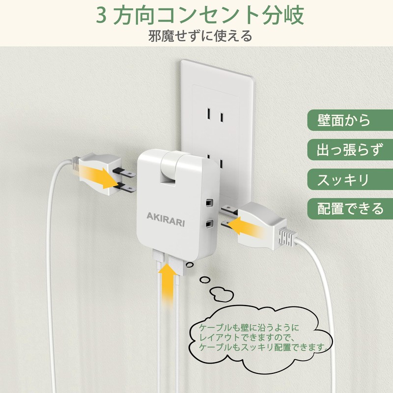AKIRARI Mini Power Strip Power Strip Mini Power Strip with