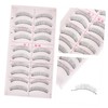 Baluue 10pairs Handmade Natural False Eyelashes Soft Voluminous Makeup Lashes