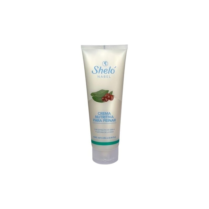 Sheló Nabel Crema Nutritiva para Peinar con Sábila, 250 ml
