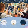 Anseal 12 Packs Planet Pre Drawn Canvas to Paint,Pre Printed