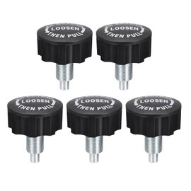sourcing map Pull Pin Spring Knob Replacement Parts, M18 Adjustment Fitness Pull Pin Knob for Home Fitness Exercise Bike, Black 5Pcs