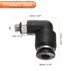 sourcing map 3pcs Push to Connect Tube Fitting M5x0.8 Male