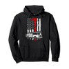 Firefighter American Fire Truck red Axe Fireman US flag Pullover