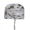 Scrub Cap Hat Unisex Animal Print Uniform Cat (Gray)