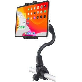 woleyi Fitness Bike, Tablet Holder, Arm Tablet Stand, Smartphone Holder, Handlebar, Pole, Mounting, Cycling Bike, Fitness Bike, Exercise Bike, Bicycle, Stroller, Microphone, 360 Degree Rotation,