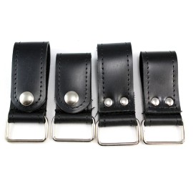 QuickClip LEATHER BELT CLIP TAPE MEASURE HOLDER STRAP LOOP - 2" RIVETED