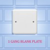 1 Gang Blank Plate, Single Gang Electrical Blanking Plate White,