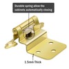 Brass Gold Cabinet Hinges for Kitchen Cabinet Door, 6 Pack