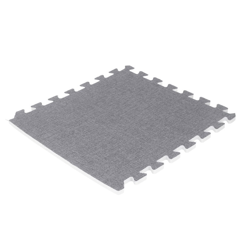 10pcs Cotton Linen Interlocking Carpet Tiles Anti Slip Floor Protection