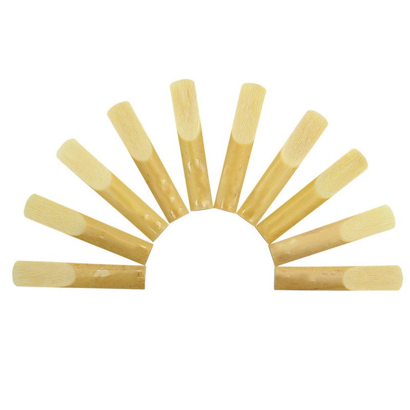 LADE 10Pcs Bamboo Reeds Strength 2.5 for Alto bE Sax