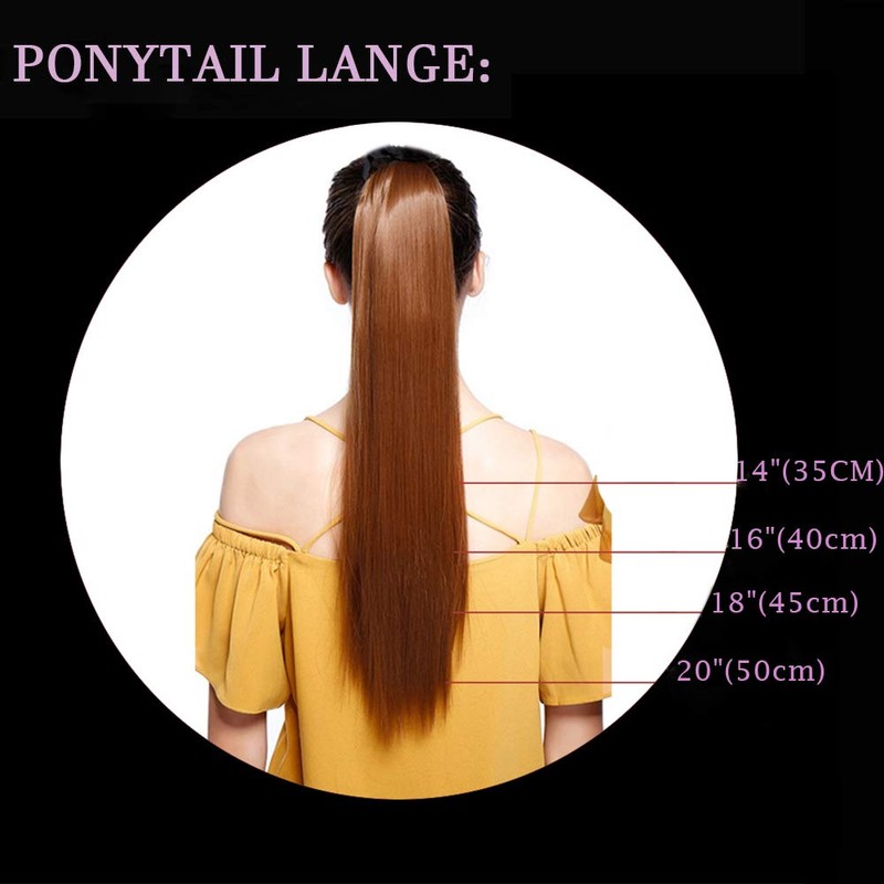SEGO Ponytail Hair Piece, Extension Clip in Real Remy Hair