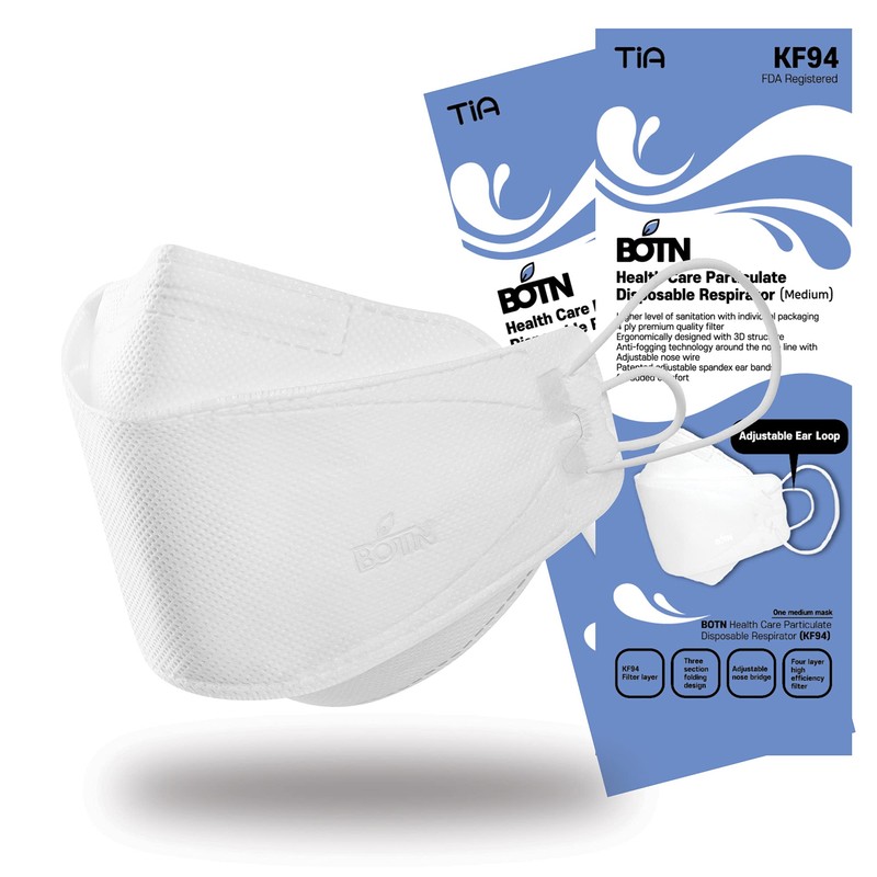 [BOTN] 10 Pcs White Plus Size KF94 Protective Safety Face