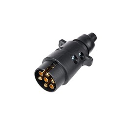 XUEYI 7-Pin Plug Trailer, According to ISO 1724, 12V Waterproof Plug Trailer 7-Pin with Waterproof Seal, 7-Pin Hanger Plug, 7-Pin Plug for Car Trailers (Rubber Cap)