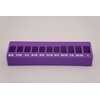 3/8 Inch Drive SAE Crowfoot Wrench Organizer Bin/Rack (Purple w/White