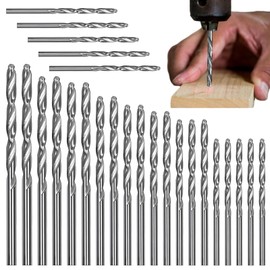 25-Piece Micro Drill Bit Set, Professional Twist Drill Bit 1.2 mm, 1.5 mm, 1.8 mm, 2.0 mm, 2.35 mm, 3.0 mm, Metal Drill, Wood Spiral Drill, Electric Drill Tool for Iron, Aluminium, Wood, Plastic