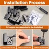 8 Pcs U Shaped Brackets, Heavy-Duty U Brackets Metal Garage