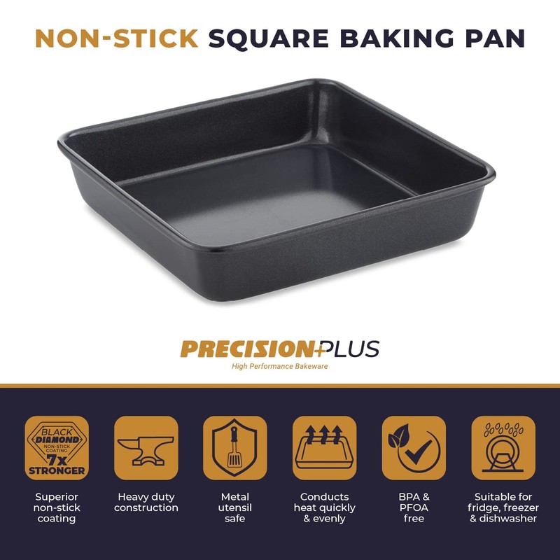 Tower T943012HG13 24cm Square Bake Pan Made from Aluminised Steel